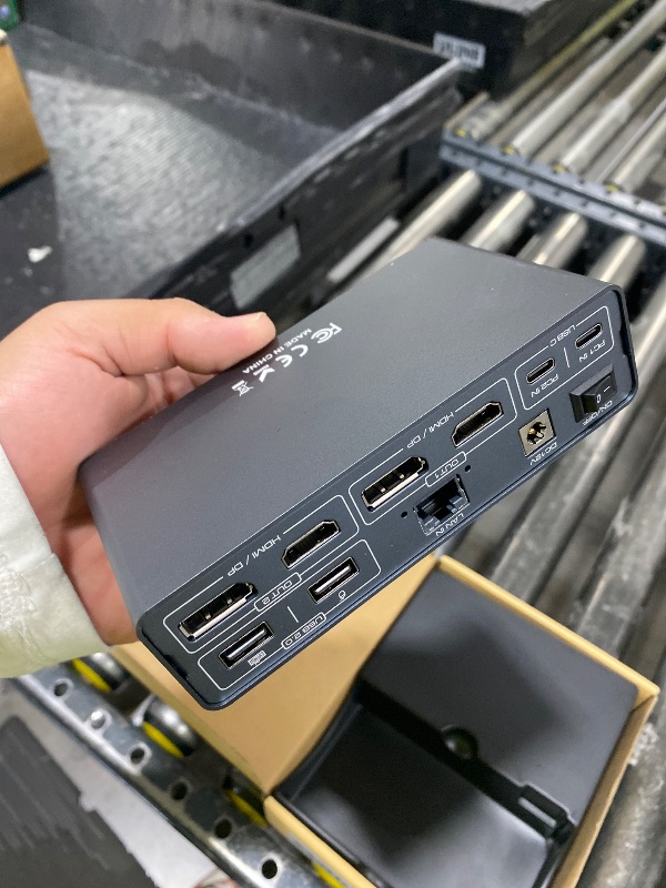 Photo 1 of USB C KVM Switch Docking Station for 2 Montors 2 Laptops or MacBook with Displaylink,14-in-1 Thunderbolt Docking Station Support Extended/Copy Mode with 4K@60Hz HDMI and Displayport Dual Display Out