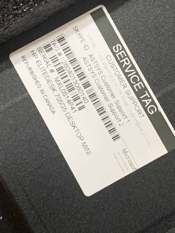 Photo 1 of HP EliteDesk 705 G5 Mini Computer Desktop PC, AMD Quad-Core Ryzen™ 5 Pro 3400G, 16GB RAM, 256GB SSD, WiFi, Bluetooth, Keyboard & Mouse, Windows 11 Pro (Renewed)