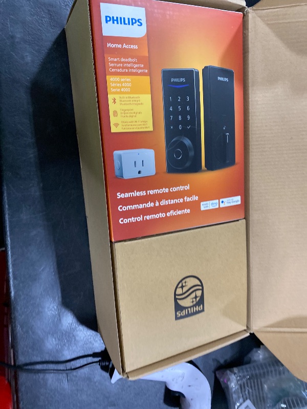 Photo 1 of Philips WiFi Smart Lock with Handle, Fingerprint Keyless Entry Door Lock with WiFi Bridge, Smart Locks for Front Door with Handle Set, APP Remote Control, Voice Control, Auto-Lock, Matte Black