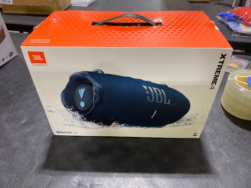 Photo 1 of JBL Xtreme 4 - Portable Bluetooth Speaker, Powerful Sound and Deep Bass, IP67 Waterproof, 24 Hours of Playtime, Powerbank, Auracast for Multi-Speaker Pairing (Blue)