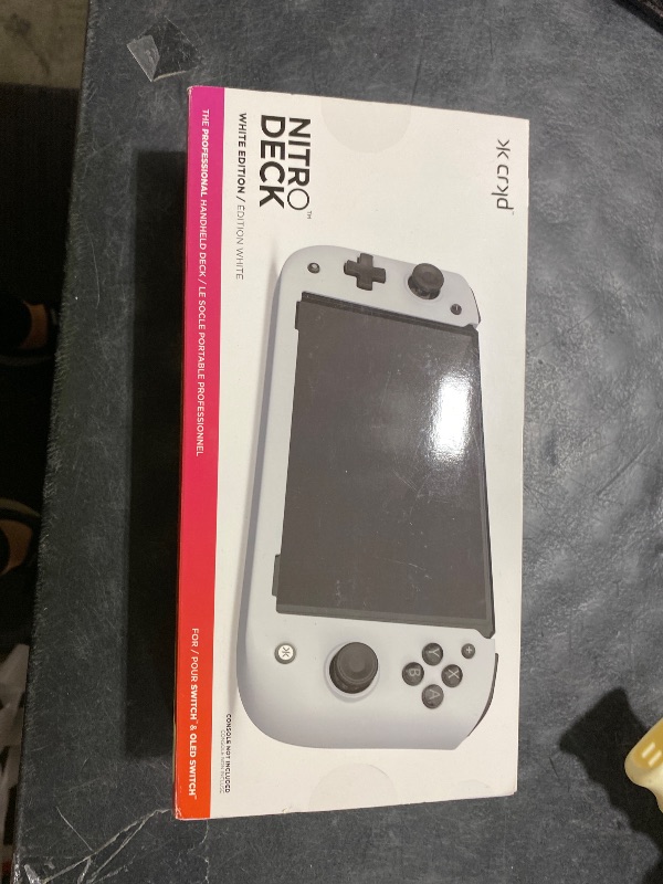 Photo 1 of CRKD Nitro Deck - Professional Handheld Controller Deck with Zero Stick Drift for Nintendo Switch and Switch OLED (White)