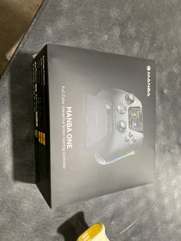 Photo 1 of ManbaOne Interactive Screen Wireless Gaming Controller for PC/Switch/Switch 2/iOS/Android,Hall Effect Stick & Trigger,RGB Lighting,Remappable Buttons,1800mAh with Charging Dock (Black)