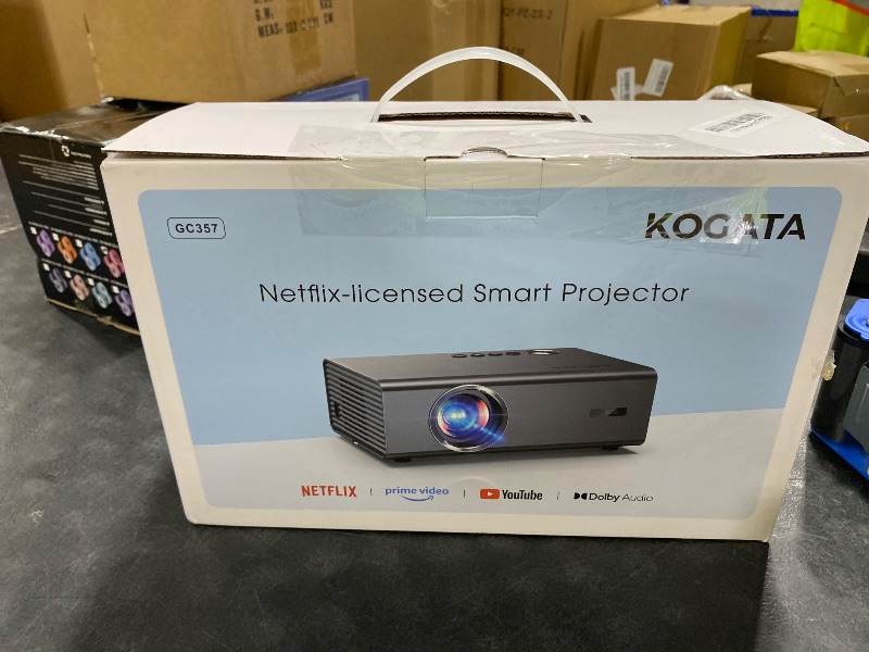 Photo 1 of 4K Projector with Built-in Apps, 1500ANSI Auto Focus&6D Keystone Dolby Audio Kogata Smart Projector with WiFi 6 Bluetooth Outdoor Movie Proyector for Home Theater HDR10+ UPGRADE