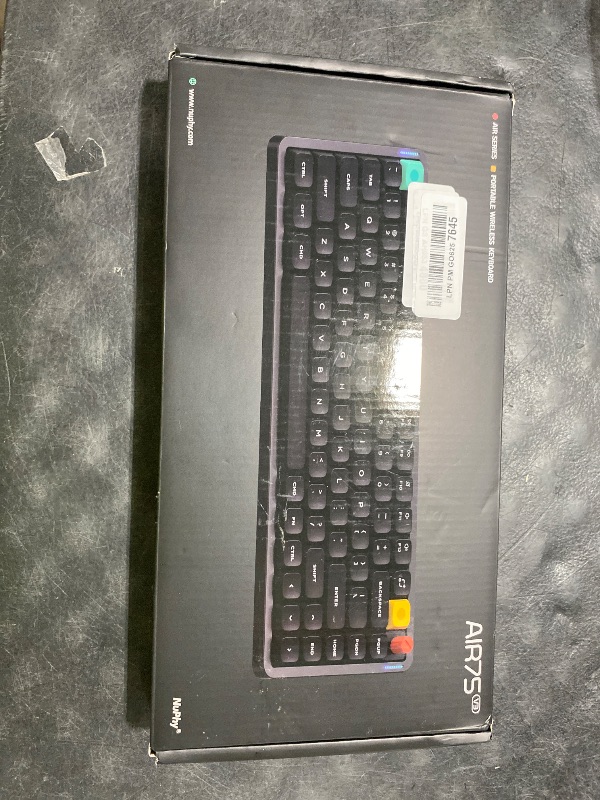 Photo 1 of nuphy Air75 V3 Hot Swappable Wireless Mechanical Keyboard, 84 Keys 75% Custom Low Profile Keyboard with Knob, RGB Backlit, Gasket Mounted, Support Bluetooth/2.4GHz/USB-C,Black-Blush Nano