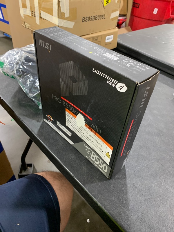 Photo 1 of MSI PRO B550M-VC WiFi ProSeries Motherboard (AMD Ryzen 5000 Series, AM4, DDR4, PCIe 4.0, SATA 6Gb/s, M.2, USB 3.2 Gen 2, HDMI/DP, Wi-Fi 6E, Bluetooth 5.2, mATX)