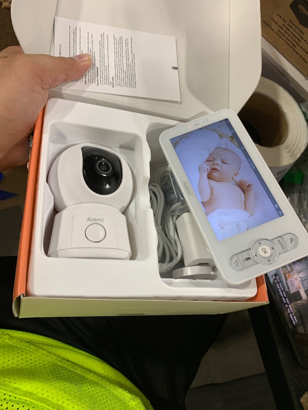 Photo 1 of ARENTI WiFi Baby Camera Monitor B2 Kit 2026 Upgraded, 5-inch Wireless Display, Smartphone App, Encrypted Connection, Lullaby, Super Night Vision, Auto Tracking, Temp Sensor, Support Local Storage
