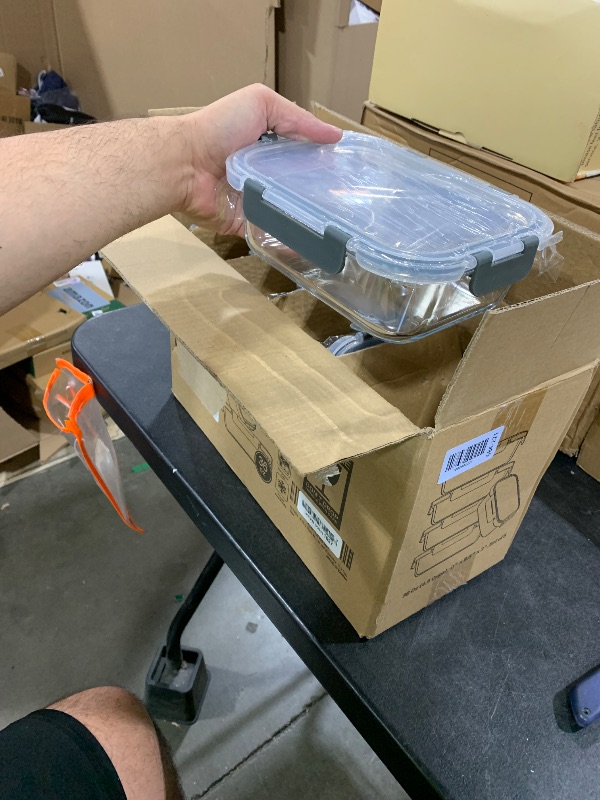 Photo 1 of M MCIRCO [5-Packs, 36 Oz Glass Meal Prep Containers with Snap Locking Lids Glass Food Containers,Airtight Lunch Container,Microwave, Oven, Freezer and Dishwasher (4.5 Cup)(4 containers only)