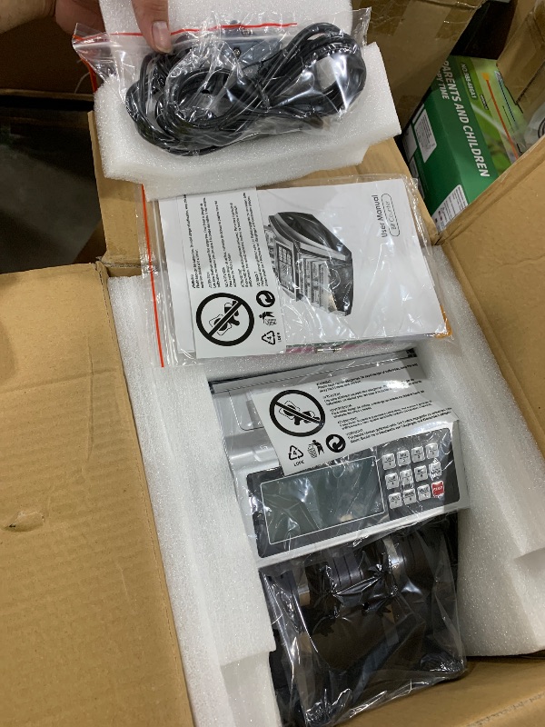 Photo 1 of PONNOR Money Counter Machine with Value Bill Count, Cash Counter for Dollar, Euro with UV/MG/IR/DD/DBL/HLF/CHN Counterfeit Detection, Add/Bat/Value Mode Bill Counting Machine with Large LCD Display