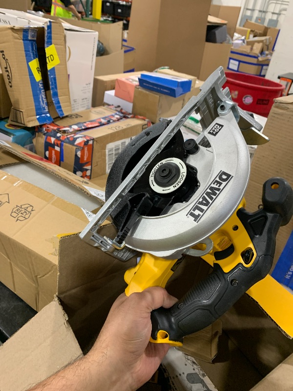 Photo 1 of DEWALT 20V MAX Circular Saw, Cordless Sidewinder Style Portable, 6-1/2-Inch Blade, 5150 RPM, 0-50 Degree Bevel Capability, Battery Not Included (DCS391B)