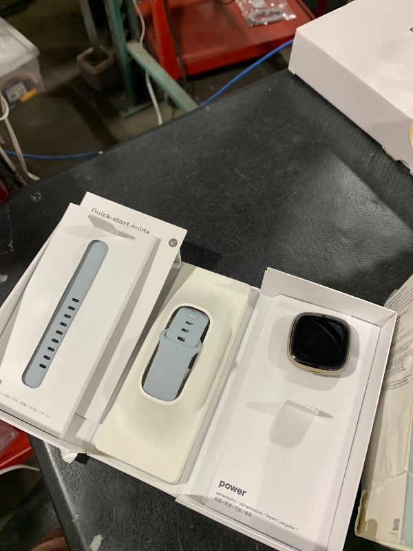 Photo 1 of Fitbit Sense 2 Advanced Health and Fitness Smartwatch with Stress and Sleep Tools - 3-Month Google Health Premium Membership Included - ECG App, SpO2, 24/7 Heart Rate, and GPS - Blue Mist/Pale Gold