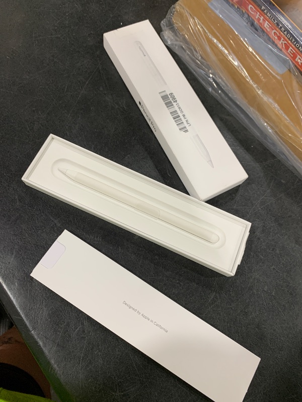 Photo 1 of Apple Pencil Pro: Latest Model - Device Compatibility Check Required - Pixel-Perfect Precision, Tilt and Pressure Sensitivity, Perfect for Note-Taking, Drawing, and Art. Charges and Pairs Magnetically