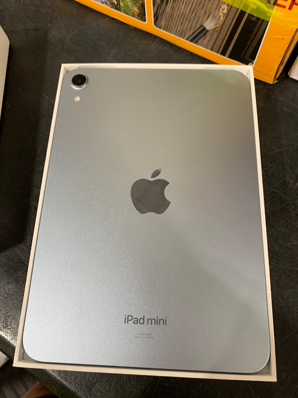 Photo 1 of Apple iPad mini (A17 Pro): Apple Intelligence, 8.3-inch Liquid Retina Display, 128GB, Wi-Fi 6E, 12MP Front/12MP Back Camera, Touch ID, All-Day Battery Life — Blue