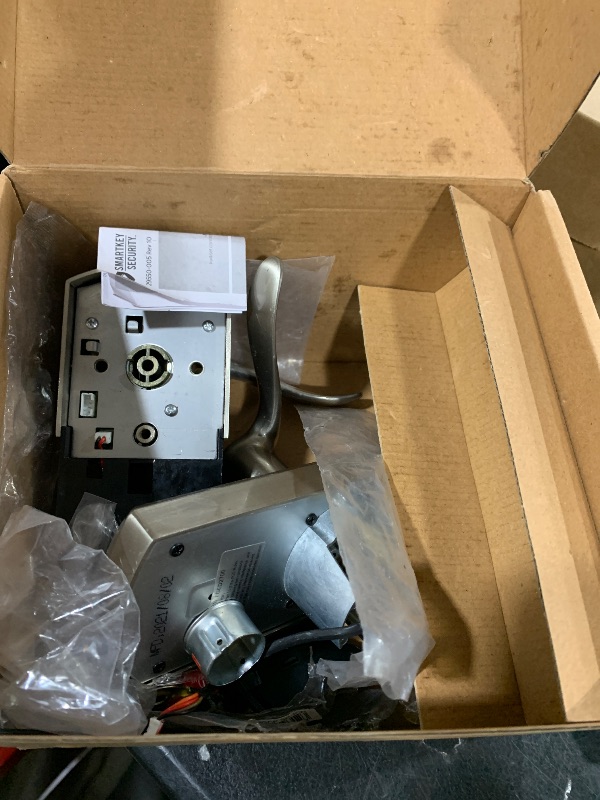 Photo 1 of Kwikset SmartCode 955 Pembroke Light Commercial 10-Button Keypad Electronic Lever, Convenient Keyless Entry, 3-Year Battery Life and High Traffic Durability in Satin Nickel