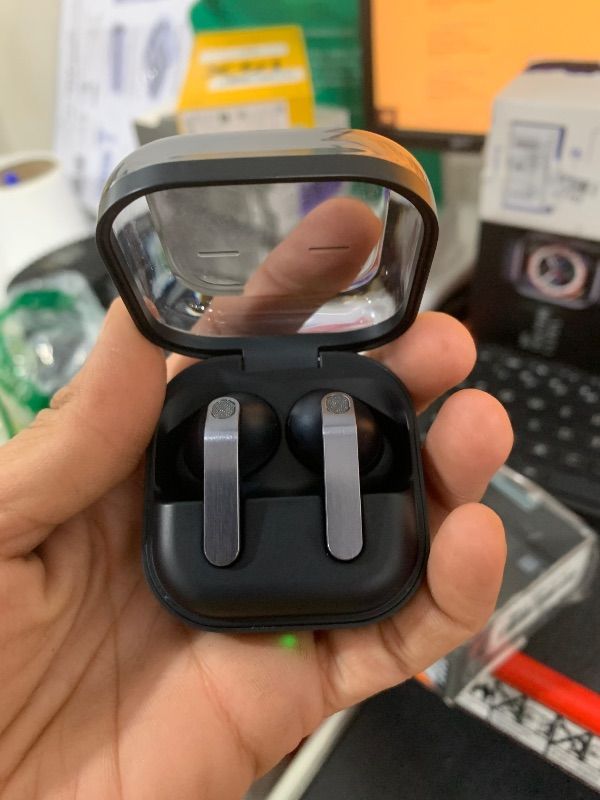 Photo 1 of LEFT EARBUD DOESN'T WORK ------------------------------------------amsung Galaxy Buds 4 Pro (2026) AI True Wireless Bluetooth Earbuds, Hi-Res Audio, 2-Way Speaker, ANC 2.0, Optimized Comfort, IP57, Live Translation, Black [US Version, 2 Yr Warranty]