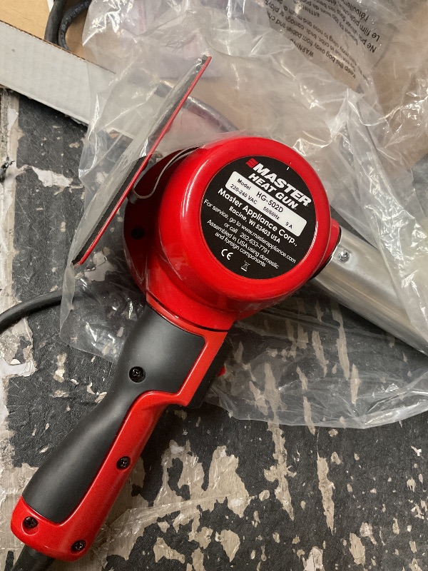 View 6 of Master Appliance HG-501D Industrial Heat Gun, High Airflow, Quick Change Plug-In Heating Element, 1200F, 120V, 1740W, 14.5 Amps, Engineered In USA