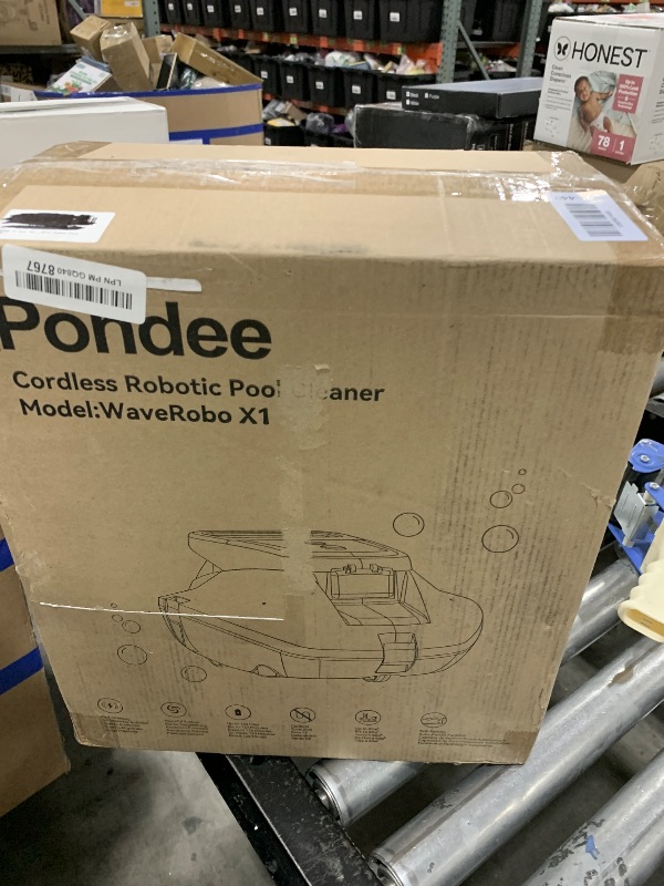 Photo 1 of Pondee X1 Robotic Pool Vacuum, Cordless Pool Cleaner with 120-Min Runtime, Auto-Parking, 2.5h Fast Charging, for Above-Ground & Flat-Bottom Inground Pools up to 850 sq.ft