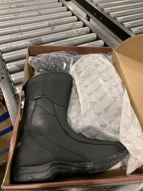 Photo 1 of PROFIRST Motorbike Men’s Long Ankle Boots Motorcycle Waterproof Anti Slip Rubber Soul Boots Armored and Racing Shoes (Black, US Footwear Size System, Adult, Men, Numeric, Medium, 11)