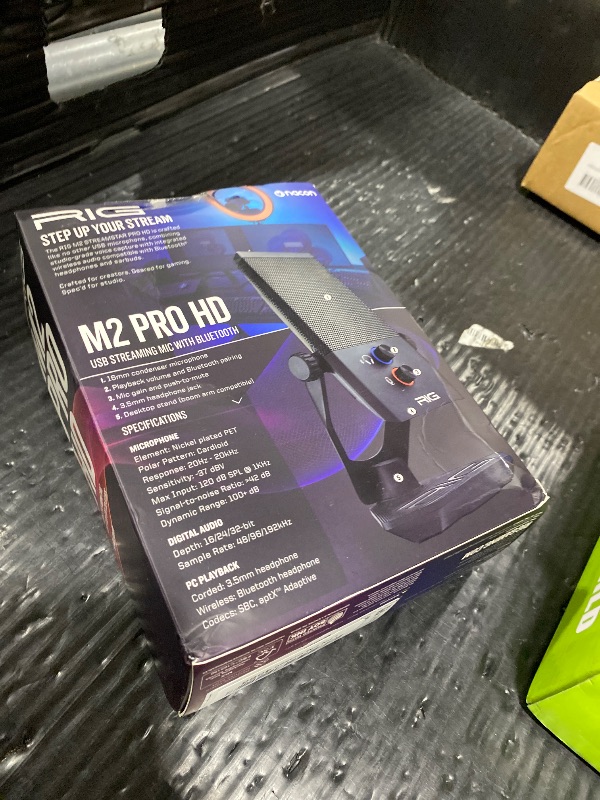Photo 1 of RIG M2 STREAMSTAR PRO HD Gaming USB Condenser Mic for PC, Plug and Play, 24-bit / 192kHz, Streaming and Podcasting, On-Board Controls
