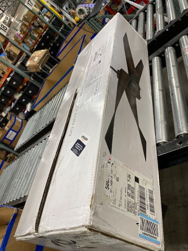 Photo 1 of MINKA-AIRE F903L-SBR/MBK Artemis IV 64 Inch Ceiling Fan with LED Light and DC Motor, Soft Brass/Matte Black