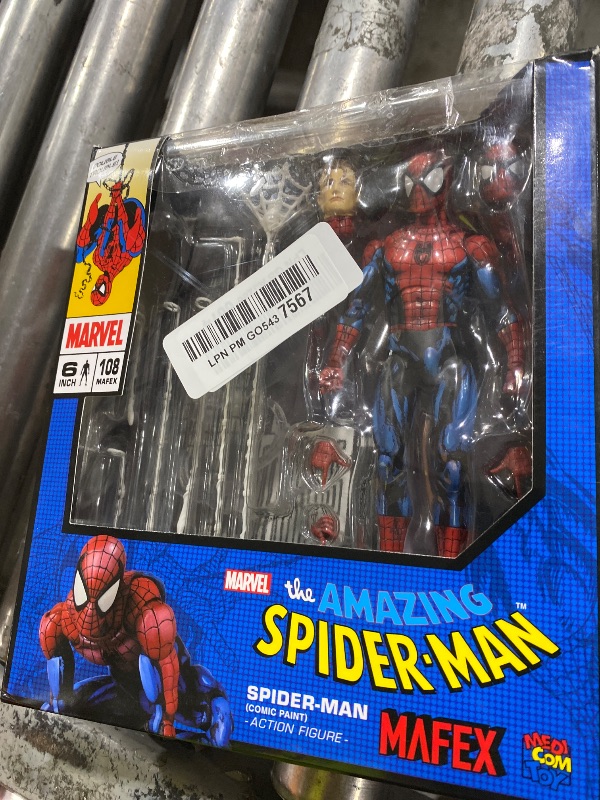 Photo 1 of Medicom MAFEX No.108 Spider-Man Action Figure - Comic Paint, Marvel, 1 Count