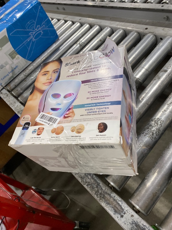 Photo 1 of Shark CryoGlow LED Face Mask with Under-Eye Cooling, Anti-Ageing & Blemish Repair, Red & Blue LED, Infrared Light Therapy, USB-C, Remote Control, Storage Bag, Blue Frost, FW312