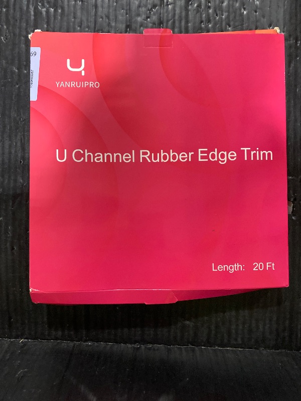 Photo 1 of Rubber Edge Trim, Flexible Edge Trim for Sharp Edge, 1/4" U Channel Edge Protector, Self-Adhesive Edge Guards for Plywood, Glass, Flexi-Glass and Sheet Metal Parts, 20Ft, Brown Color