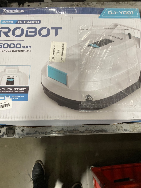Photo 1 of Tnbacious Robotic Pool Cleaner, Cordless Automatic Pool Vacuum for Above Ground & Inground Pools, 100 Mins Runtime, Powerful Suction, Self-Parking, Ideal for Pools up to 860 Sq.ft