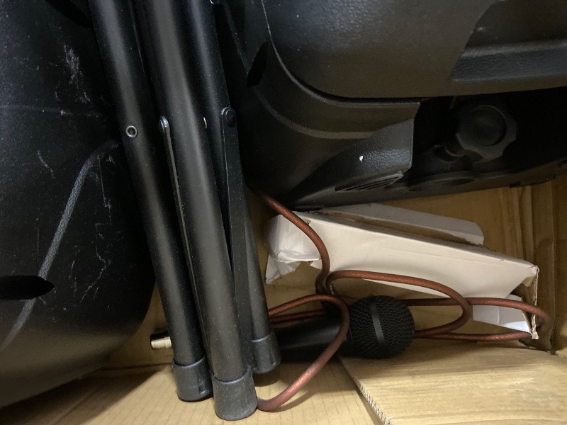 Photo 1 of CAICOUSTIC 8-Channel Portable PA System with Bluetooth, Microphone, 2 Speaker Stands, USB, Reverb/Delay Effects - Perfect for Outdoor Events, Parties, Weddings, Church Services (2 x 10 Woofers)