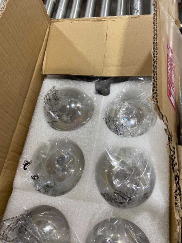 Photo 1 of Pandaluna Bubble Light Fixture Flush Mount Ceiling Light Bubble Chandelier 17.7in Blown Glass Semi Flush Mount Chandelier for Bedroom Hallway Entryway Kitchen Foryer Dining Room 1 Pack