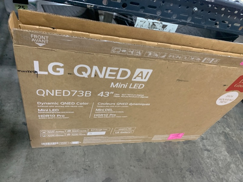 Photo 1 of LG Amazon Exclusive 43-Inch Class QNED AI 4K QNED73B Series Mini LED Smart TV w/AI Sound Pro, HDR10, AI 4K Super Upscaling, Filmmaker Mode, Wow Orchestra, Compatible with Alexa (43QNED73BUA, 2026)