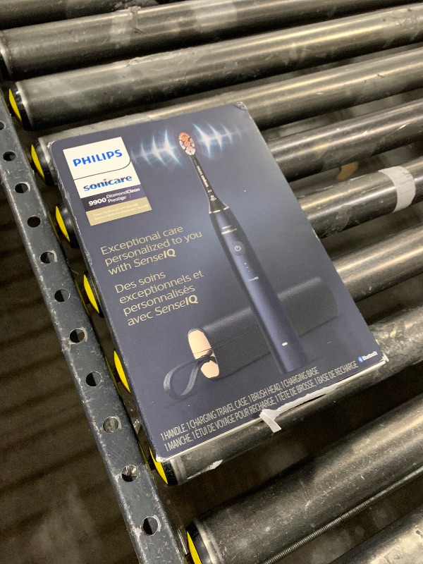 Photo 1 of Philips Sonicare DiamondClean 9900 Prestige Electric Toothbrush - with SenseIQ Technology and Advanced AI App, 5 Brushing Modes, 3 Intensity Levels, Charging Travel Case,Midnight Blue, Model HX9990/12