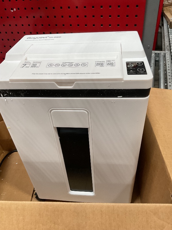 Photo 1 of **DIDNT TURN ON/NEEDS FIX/SOLD FOR PARTS** QUIETLEMON 150-Sheet Paper Shredder Heavy Duty, Micro Cut and CDs/Cards, P5 Ultra Security, 60 Min Non Stop Shredder for Home Office, 5.3 Gallon Bin with Wheels, <60 dB (OL289)