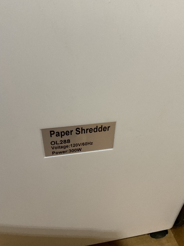 Photo 1 of **DIDNT TURN ON/NEEDS FIX/SOLD FOR PARTS** QUIETLEMON 150-Sheet Paper Shredder Heavy Duty, Micro Cut and CDs/Cards, P5 Ultra Security, 60 Min Non Stop Shredder for Home Office, 5.3 Gallon Bin with Wheels, <60 dB (OL289)