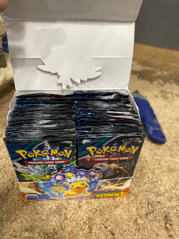 View 2 of **ALL PACKAGES OPENED** Pokémon TCG: Sword & Shield Silver Tempest Booster Display Box