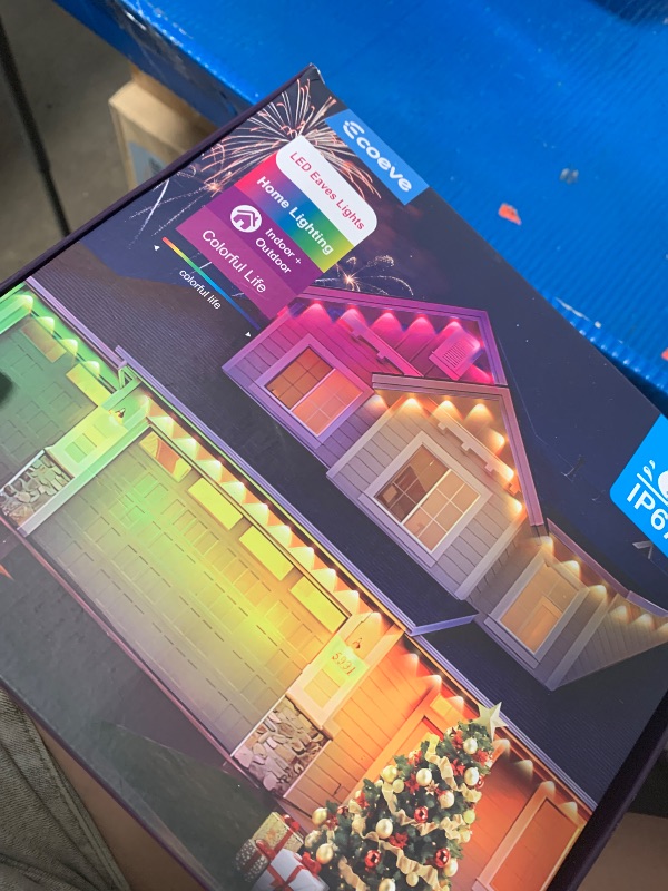 View 2 of ***Parts Only**** Ecoeve Permanent Outdoor String Lights, 200ft White RGB+IC
