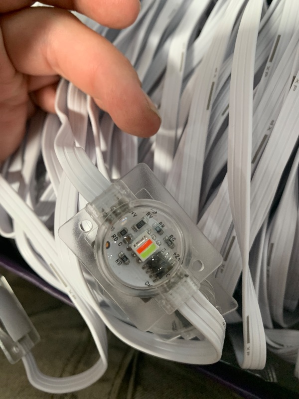View 3 of ***Parts Only**** Ecoeve Permanent Outdoor String Lights, 200ft White RGB+IC