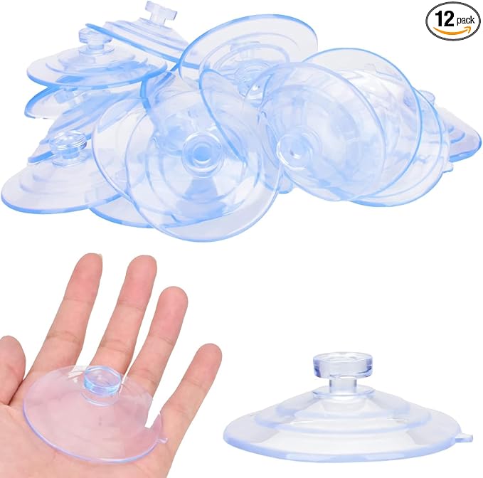 Photo 1 of 2 PCS SUCTION CUP 65MM/2.5 GLASS SUCTION PADS CLEAR PVC SUCKER PADS SUCTION HOLDER WITHOUT HOOKS FOR BAHTROOM WALL DECOR WINDOW CAR SHADE ETCC