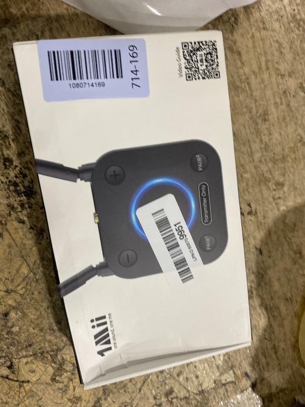 View 2 of 1Mii B06TX Bluetooth 5.3 Transmitter for TV to 2 Wireless Headphone/Speaker