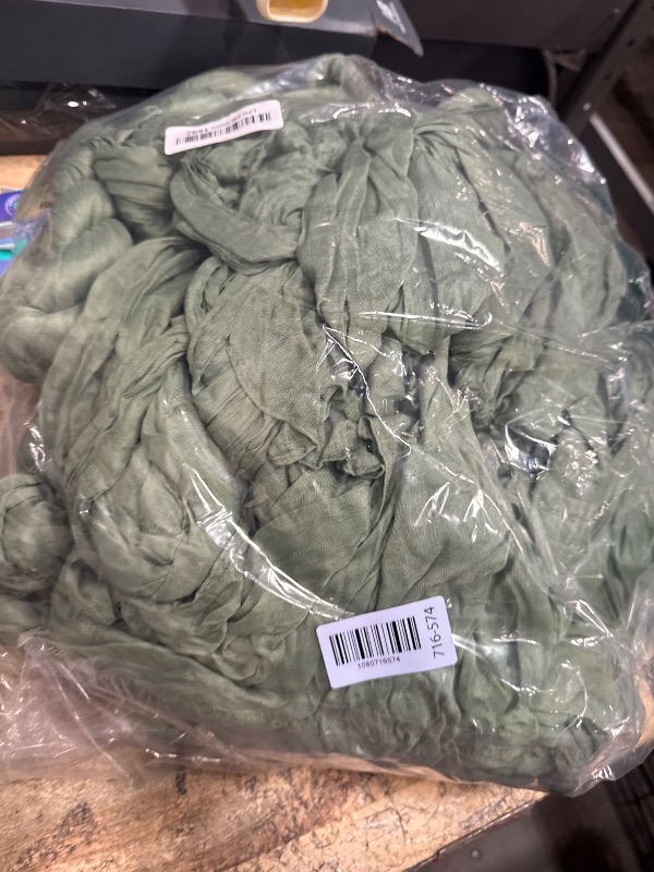 View 2 of 16 Pack Sage Green Cheesecloth Table Runner 10FT Boho Gauze Cheese Cloth Table Runner Long Rustic Sheer Table Runners for Wedding Bridal Baby Shower Birthday Party Table Decorations