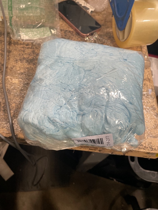 Photo 1 of 10 Pack Light Blue Table Runner 10Ft Cheesecloth Table Runner Boho Gauze Cheese Cloth Table Runners Romantic Long Sheer Fabric Table Runners for Wedding Party Bridal Shower