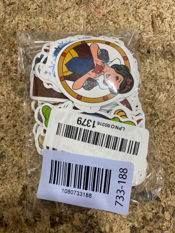 Photo 1 of 100Pcs Disney Cartoon Sticker for Kids, Cute Disney Princess Waterproof Vinyl Decal for Teen Adult Girl Water Bottle Skateboard Notebook Phone Guitar Bike Helmet