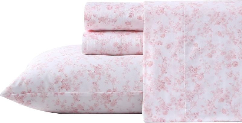 Photo 1 of ***STOCK PHOTO FOR REFERENCE ONLY*** Laura Ashley - Queen Sheet Set with Fitted Sheet & Pillowcases, Cotton