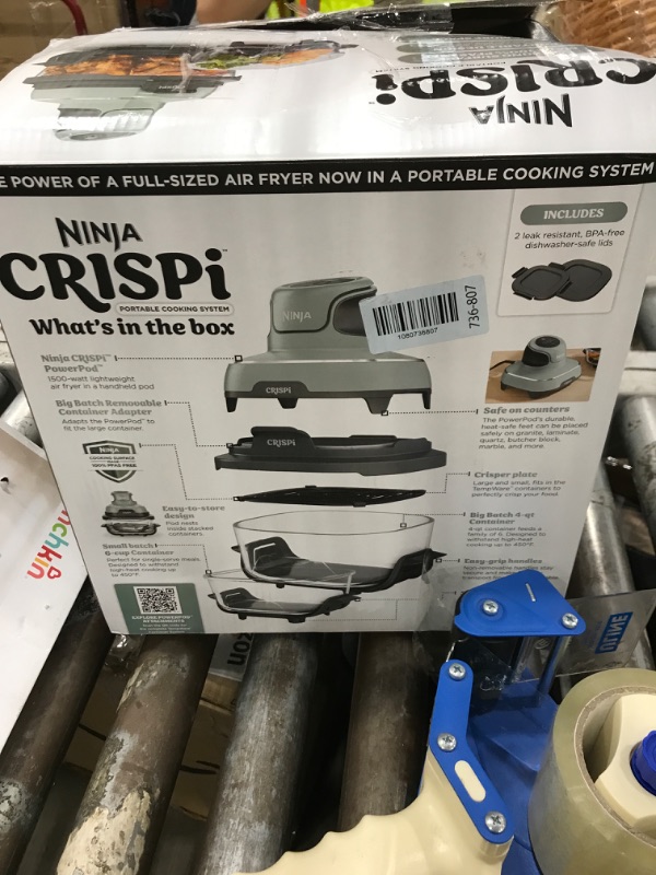 View 3 of **REPLACEMENT GLASS BOWLS ONLY** Ninja Crispi Glass Air Fryer, 4-in-1, Green, FN101SG