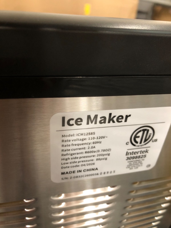 Photo 1 of **does not turn on** Sencre Countertop Ice Maker - 26.5Lbs/24H, Bullet Ice, 6-Min Production