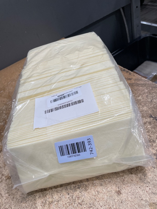 View 2 of 100 Pcs Beige Napkins Disposable Linen Feel Dinner Paper Napkins with Built-in Flatware Pocket, 16"x16" Airlaid Paper Pre-Folded Napkins for Silverware Baby Shower Easter Wedding Birthday Party