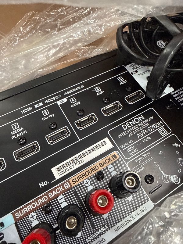 View 6 of ***Parts Only**** Denon AVR-S770H 7.2 Ch Home Theater Receiver, 8K UHD HDMI Receiver 75W X 7
