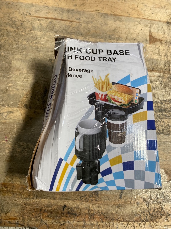 View 2 of *Missing pieces*Sancaral Car Large Cup Holder Expander, 5-in-1 Cupholder Extender with Phone Holder & Swivel and Detachable Snack Food Tray Table for Eating, Travel Essentials for Road Trips for Driver. Model C