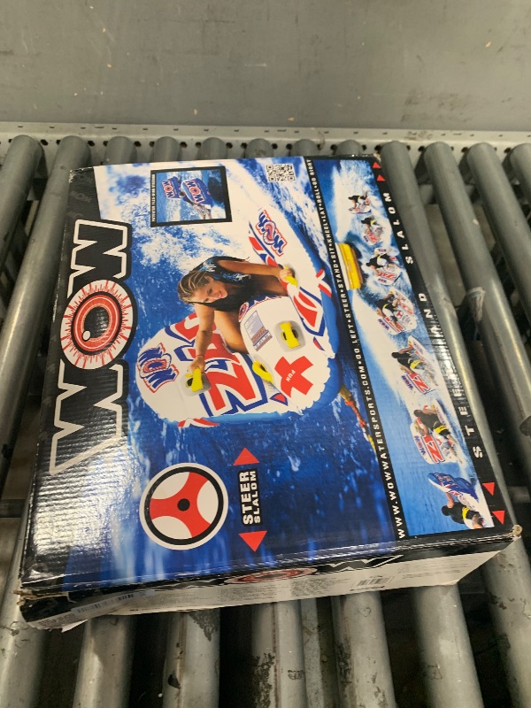 View 2 of ***STOCK PHOTO FOR REFERENCE ONLY***WOW Sports Zig Zag Towable Inflatable Tube for Boating - 1 to 2 Person Towable - Steerable Tubes for Boating
