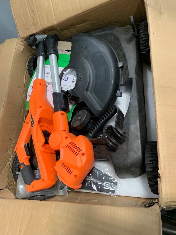 Photo 1 of 18.9" Cordless Lawn Mower, String Trimmer & Wheeled Edger 3-in-1 Combo, Brushless 2 * 4.0Ah Batteries, 3 Blades, Adjustable Height & Angle Electric Weed Eater and Lawnmower