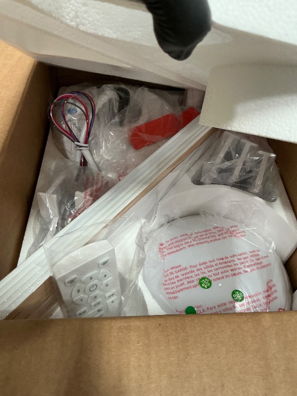 View 3 of **PARTS ONLY** Wellspeed 52 Inch White Ceiling Fans with Lights and Remote